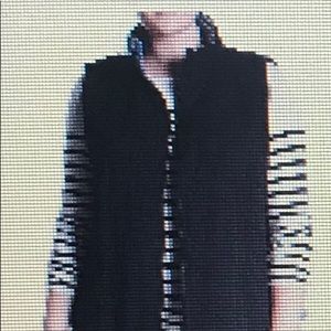 Joanna vest 3x quilted w/ plaid lining front zip
